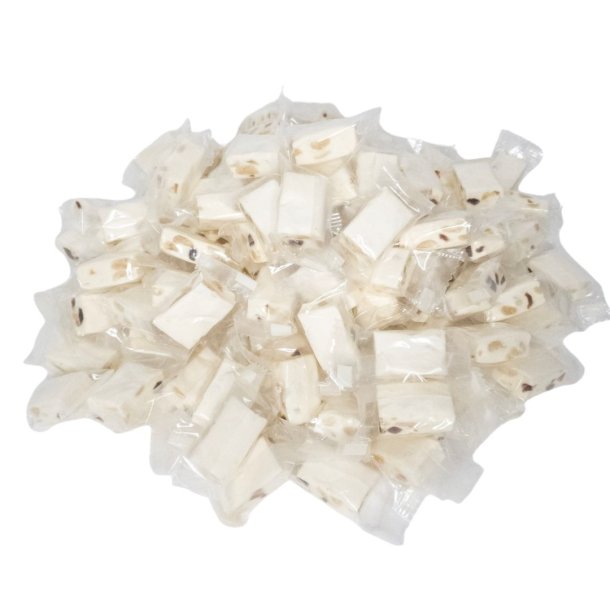 Fransk Nougat med peanuts &amp; trrede frugter 1,5 kg ca 110 stk.