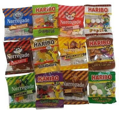 Miniposer Mix ( Haribo + Nrregade) -  90 poser 