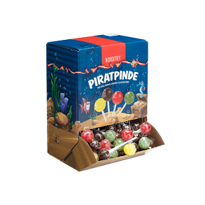 Pirat Slikpinde ( 90 stk. ). Indpakkede blandede